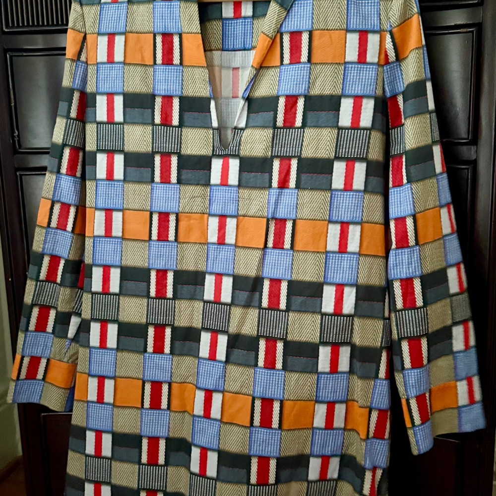 Tory Burch Multicolor Mini Dress Sz 4. Perfect for Thanksgiving!